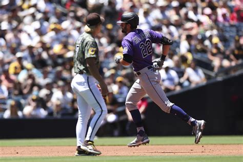 Rockies get just four hits in loss to Padres, split four-game series