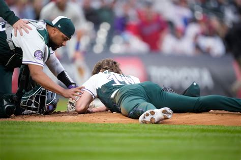 Rockies pitcher has skull fracture, concussion after taking line drive to the head