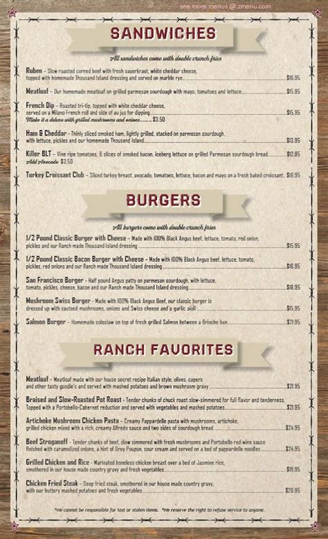 Rocking k ranch menu. Along Rocking K Ranch Loop Road and through the green belts, residents can walk, hike, run, cycle or mountain bike. ... Featuring a market and restaurant, deli, bakery and wonderful catering, get takeout, last minute grocery’s and liquor. Rocking K Ranch Stables. 13401 E. Old Spanish Trail 