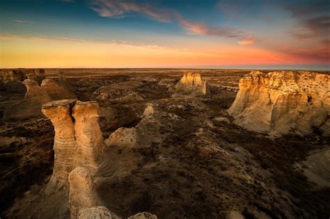Being one of the 8 Wonders of Kansas, these unique white formations surrounded by prairie lands are fun for all ages to explore. Monument Rocks are located .... 