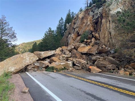 Rockslide blocks Colorado 7 west of Lyons, closing road