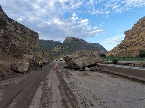 Rockslide with massive boulders shuts down I-70 stretch on Western Slope