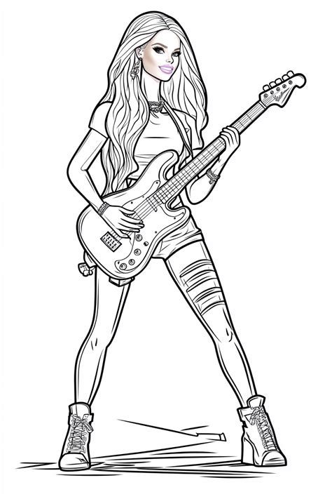 Rockstar Coloring Pages