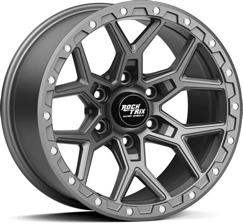 Buy RockTrix RT115 17 inch Wheel Compatible with Jeep Wrangler JK JL 17x9 5x5 Wheels (+12mm Offset, 5.5in Backspace) 5x5 PCD, 71.5mm Bore, Black, Also fits Commander Grand Cherokee Gladiator JT Rims: Car - Amazon.com FREE DELIVERY possible on eligible purchases. 