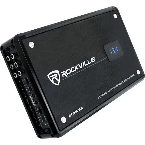 The Rockville ATOM 8B Bundle is a powerful marine amplifier package that includes the Rockville ATOM 8B 8 Channel 3500 Watt Peak/560w Dyno-Certified RMS Marine/Boat Amplifier Amp with Bluetooth. This compact amplifier may be small in size, but it packs a punch with its 3500 Watts System Power.
