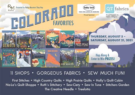 Northern Colorado Shop Hop 2023. June 1-11, 2023. Flock to the Shop with your gaggle of Friends! Collect all your passport stamps for a chance to win lots of prizes, plus door prizes at each shop. Get a free block pattern and finishing block at each shop for the Shop Hop Quilt! Kits for blocks also. 