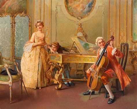 Download this stock image: . Rococo music scene . by 1923 125 Francesco Ballesio 1860-1923 Rococo scene - P2851M from Alamy's library of millions of high .... 