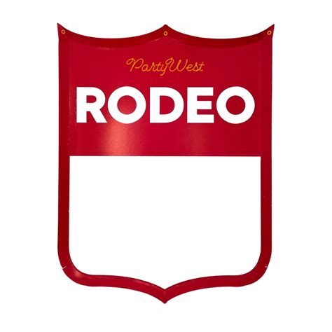 Rodeo Number Template