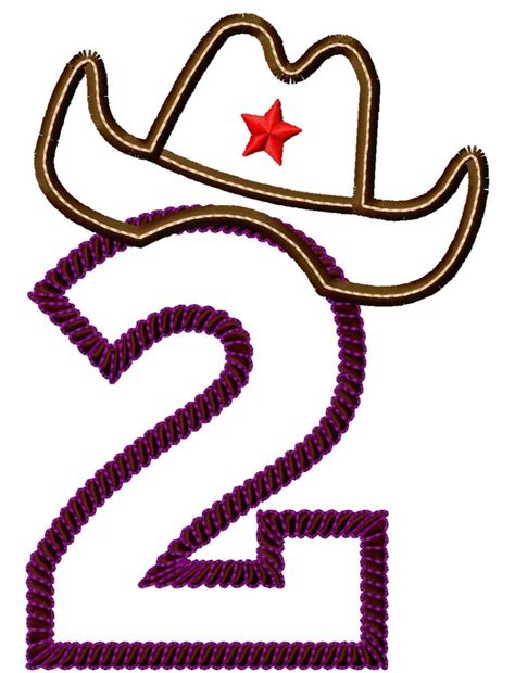 Rodeo Time Applique Number Set Machine Embroidery Design Etsy