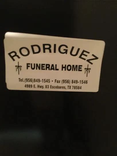 Rodriguez funeral home roma tx.  Funeral Service will be held on Friday...