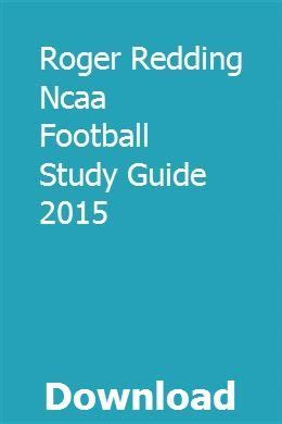 Roger redding ncaa football study guide 2015. - La chasse aux chasseurs de minuit.