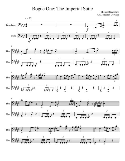 Rogue One: The Imperial Suite Sheet music for Trombone, Tuba …