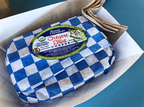 Rogue creamery. Rogue River Creamery won the award for “Best Cheese in the World” at the 2019/2020 World Cheese Awards in Bergamo, Italy for their “Rogue River Blue”. I had to try this cheese and ordered a quarter wheel at a price of $75 (for approximately 18 ounces of cheese). 
