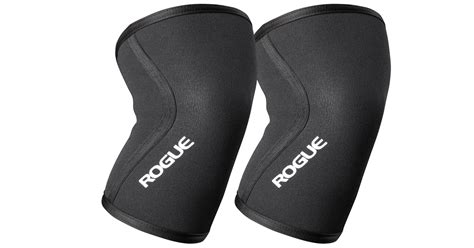 Rogue knee sleeves. According to Rogue, these knee sleeve sizes should be selected based on the circumference of your upper calf. Size XS for 31cm to 33cm, size S for 33cm to 35cm, size M for 35cm to 37cm, size L for 37cm to 40cm, and size XL for 40cm to 43cm. To find your kneed sleeve size in mm, convert by multiplying the cm value by 10. 