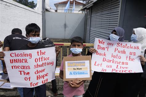 Rohingya refugees in Sri Lanka protest planned closure of U.N. office, fearing abandonment