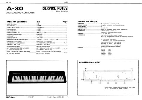 Roland a30 a 30 complete service manual. - Delta 36 225 10 compound miter saw instruction manual.