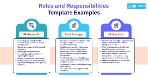 Role And Responsibility Template