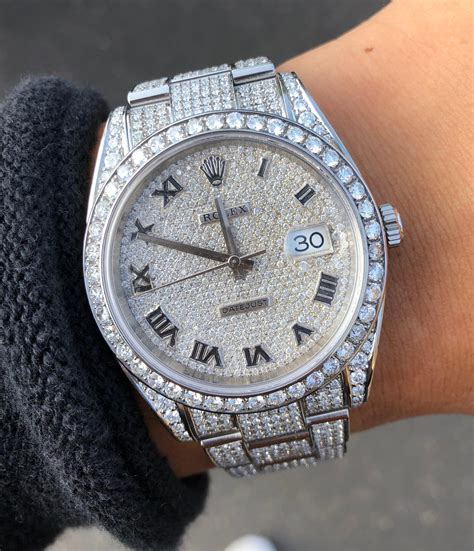 Rolex iced out. This wholly exclusive fully iced out micro-pave flower diamond setting Sky-Dweller reference 326139 is selling for $59,995 at Diamonds By Raymond Lee in Boca Raton. It comes with its original Rolex card. If you have any … 