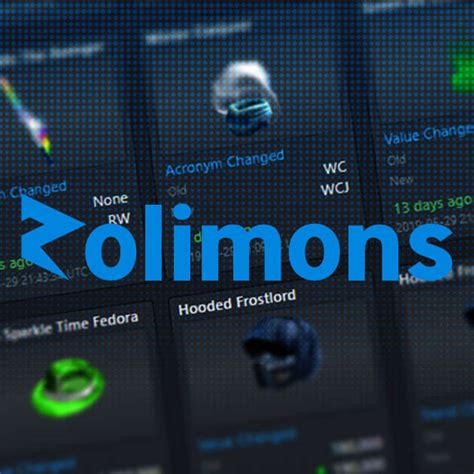 About This Website. Hi I'm Rolimon, welcome to my website! I created this Roblox fan site to make it easier to learn about Roblox limited items and be more informed when trading. I started trading limiteds in 2016 and often wanted to know more information about them than I could find. I started collecting and storing item data and eventually .... 