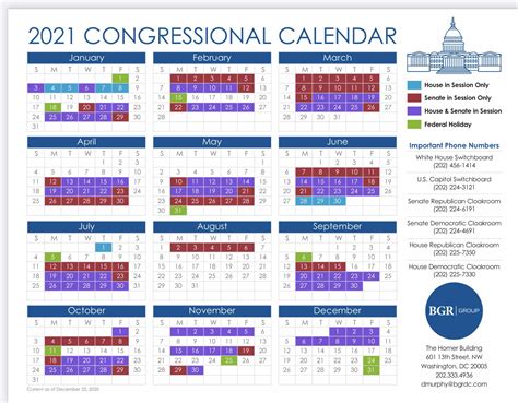 Roll Call Congressional Calendar