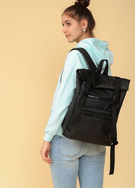 Roll Top Backpack for Women - Etsy