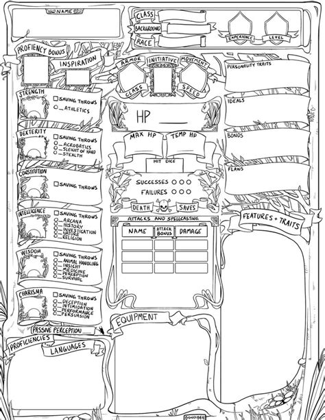 Roll for initiative... Dnd character sheet, Character sheet template