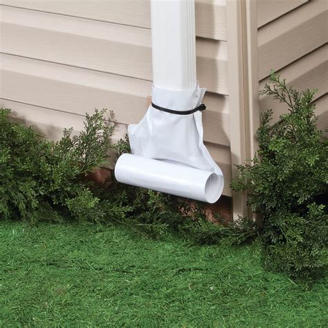 Roll out gutter extensions. 8 – Sump Pump. Using a sump pump is a reliable solution for downspout drainage. The idea is to have a container under the downspout opening, which will fill up with rainwater over time. When the container starts to fill up, the pump would channel the water through the pipes away from your foundation. 
