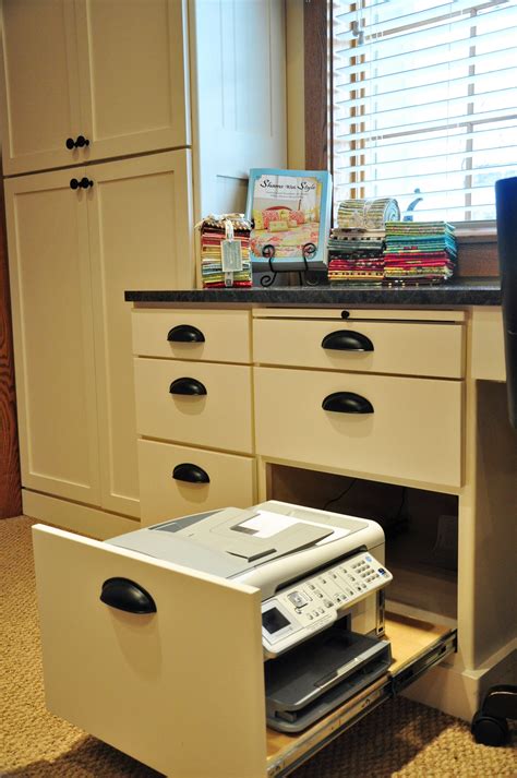 Roll out printer for study with cords for plug in inside the