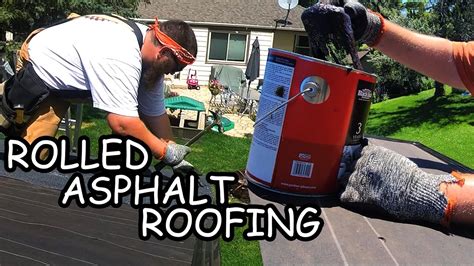 Rolled Asphalt Roofing install - YouTube