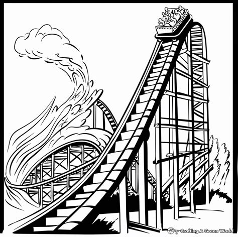 Roller Coaster Coloring Pages