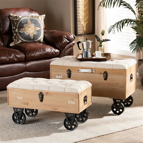 Rolling Ottoman Storage - Walmart