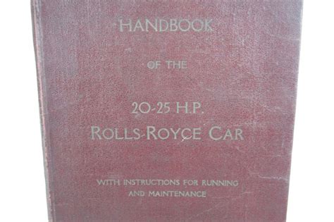 Rolls royce 20 25 hp car handbook part i and part ii. - Post a look at the influence of post hardcore 1985.
