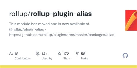 Rollup alias.  This means that: I removed @rollup/plugin-alias.  Latest version: 5. ...