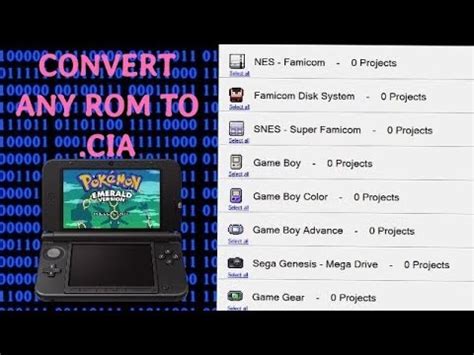 Rom to cia. Injecting any .CIA app into Health & Safety. Note that it is not possible to inject files into Health & Safety that are larger than it (including games and other large applications) Press and hold (Start), and while holding (Start), power on your console. This will launch GodMode9; Navigate to [0:] SDCARD-> cias; Press (A) on your .cia to select it 