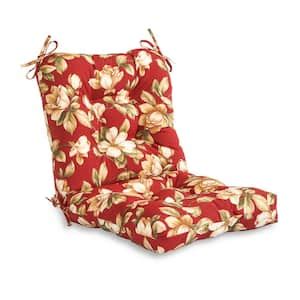 Roma Floral 21 in. x 42 in. Outdoor Dining Chair Cushion (2-Pack)