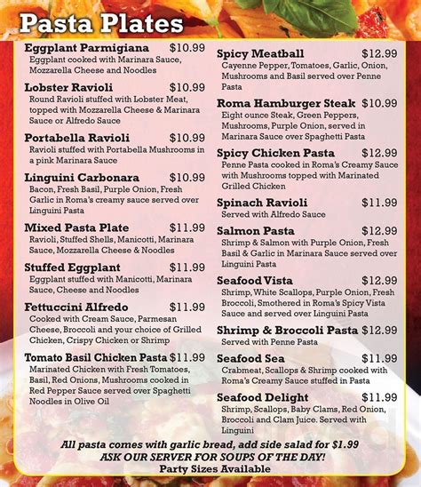 Roma's Cafe. 10515 York Rd. Cockeysville, MD 21030. (410) 628-6565. 11:00 AM - 10:00 PM. 95% of 145 customers recommended. Start your carryout or delivery order. Check Availability. Expand Menu.. 