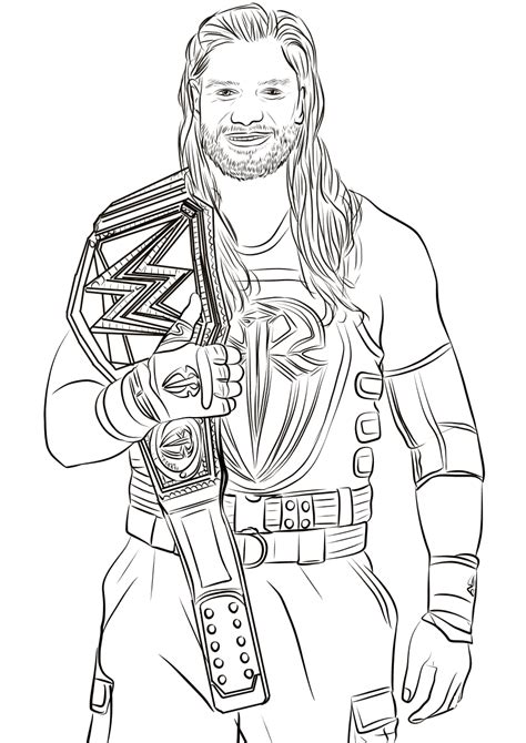 Roman Reigns Logo Coloring Pages Coloring Pages