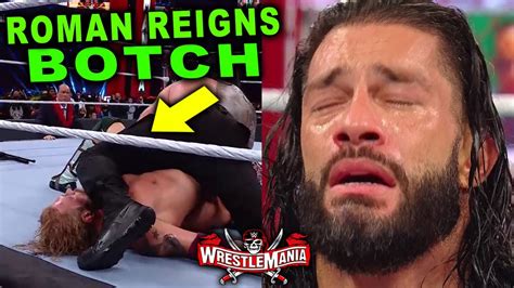 Roman reigns botch. Feb 9, 2021 · The WWE Universal Championship match at the Royal Rumble pay-per-view ended in controversy last month, and not just because Roman Reigns attacked a referee. The final moments of the Last Man ... 