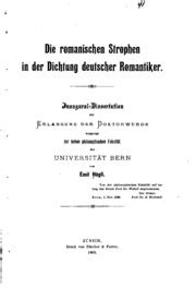 Romanischen strophen in der dichtung deutscher romantiker. - Libro di testo di fase di tecnologia di progettazione interattivo.