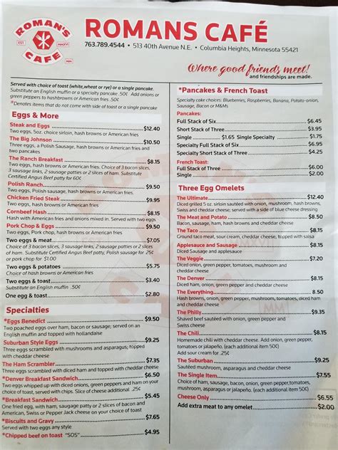 Romans cafe. View the Menu of Roman’s All-Star Cafe in Fort Mill, SC. Share it with friends or find your next meal. Mobile food service. Menu is flexible. Menu and pricing are family friendly. With three food uni 