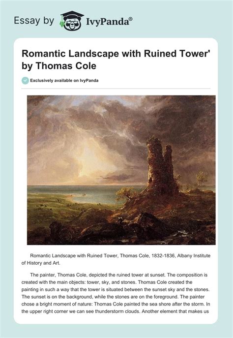 Romantic Landscape with Ruined Tower’ by Thomas Cole Essay