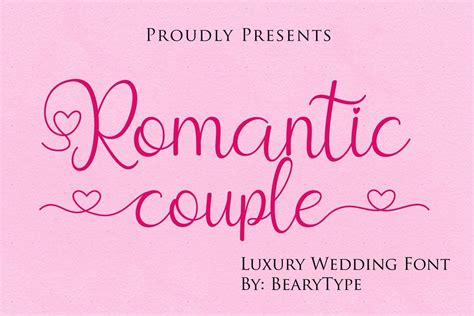 Romantic fonts. This romantic font comes with over 550 glyphs, with OpenType features that include stylistic and contextual alternates, ampersands, ligatures, standard numbers, and multilingual support. Antiga Typeface Weddings with a classy, old-world vibe call for save the date fonts that match that style perfectly. 