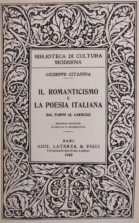 Romanticismo e la poesia italiana dal parini al carducci. - Answers to laboratory manual for physical geology.