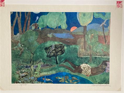 Romare Bearden - RECOLLECTION POND at 1stDibs