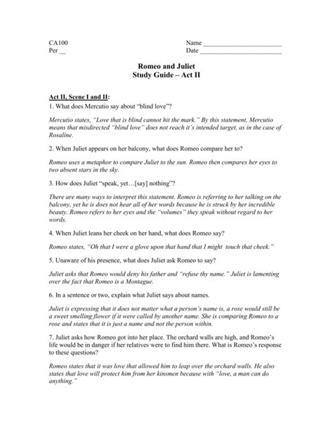 Romeo and juliet act 2 reading and study guide answers. - Chemistry atoms first instructor solutions manual.