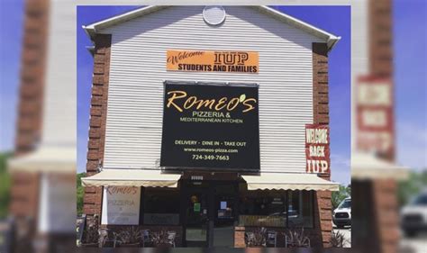 Romeos indiana pa. Contact Us. Romeo's Pizza. 1112 Oakland Avenue. Indiana, PA 15701. Get to know about our fundraising programs to help you raise the money you need. Call 724-349-7663. 