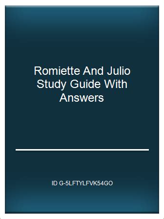 Romiette and julio study guide answers. - My body my wisdom a handbook of creative dance therapy.