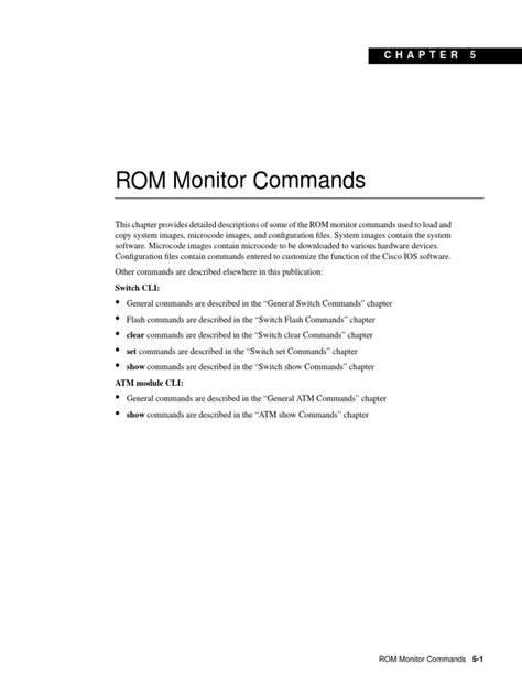 Rommon commands.  System If the ROMmon image has not been copied onto ...