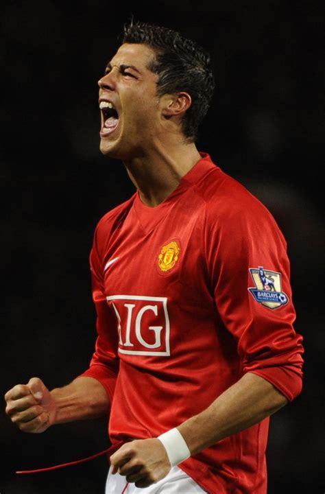 Ronaldo 2008. 21 May 2008: Ronaldo leaps highest to head Wes Brown's cross past Chelsea's Petr Cech and give United the lead in the Champions League final. 