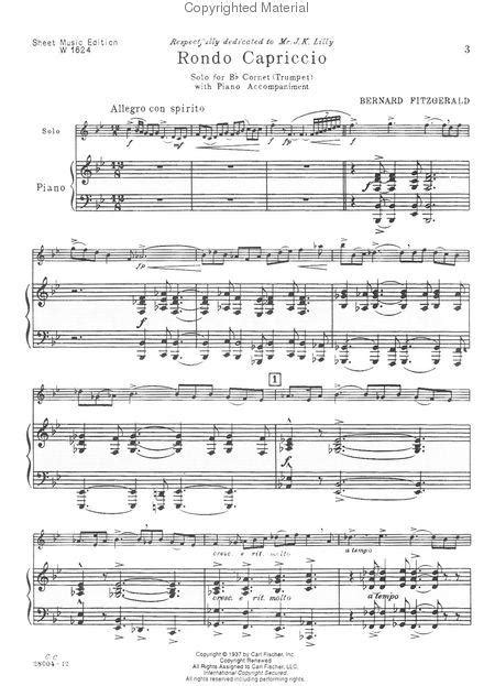 Rondo capriccio for trumpet and piano. - Glencoe literature library study guide the witch of blackbird pond with related readings.